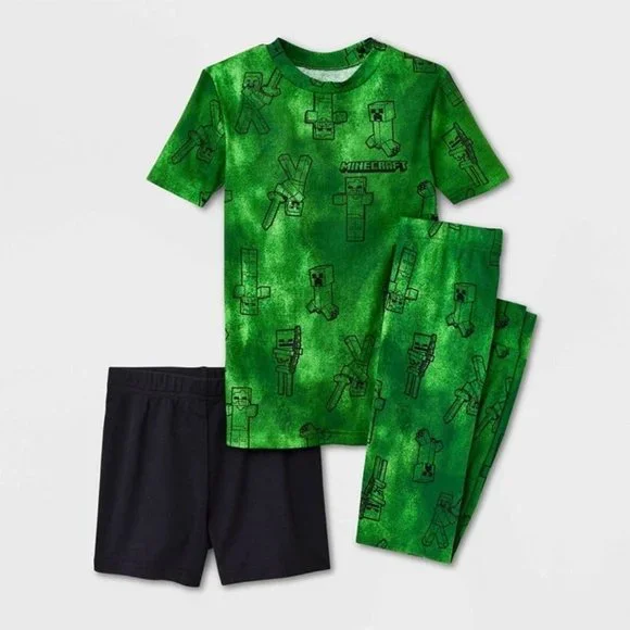 Boys' Minecraft 3pc Pajama Set, 3KIDH-BG - Picture 2 of 5